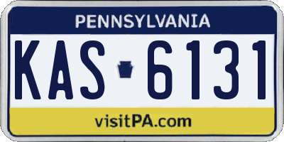 PA license plate KAS6131