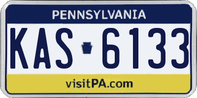 PA license plate KAS6133