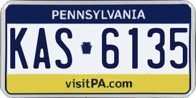 PA license plate KAS6135