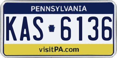PA license plate KAS6136