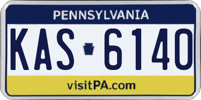 PA license plate KAS6140