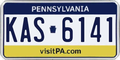 PA license plate KAS6141