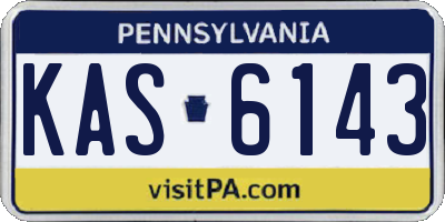 PA license plate KAS6143