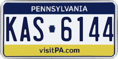 PA license plate KAS6144