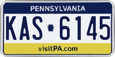 PA license plate KAS6145