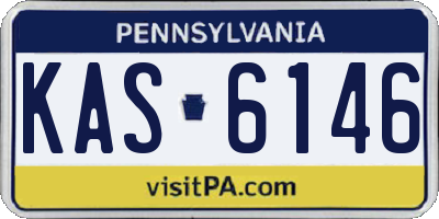PA license plate KAS6146