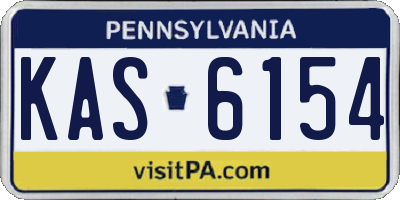 PA license plate KAS6154