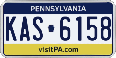 PA license plate KAS6158