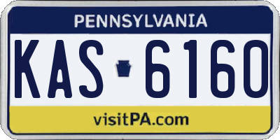 PA license plate KAS6160