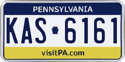 PA license plate KAS6161