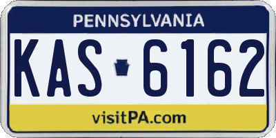 PA license plate KAS6162