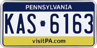 PA license plate KAS6163