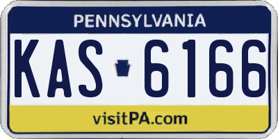 PA license plate KAS6166