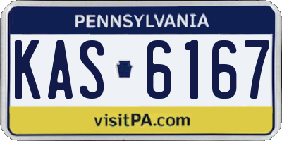 PA license plate KAS6167