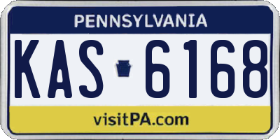 PA license plate KAS6168