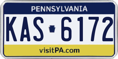 PA license plate KAS6172