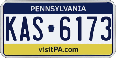 PA license plate KAS6173