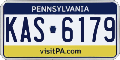 PA license plate KAS6179
