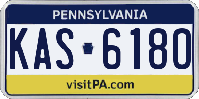 PA license plate KAS6180