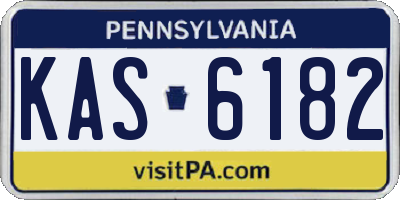 PA license plate KAS6182