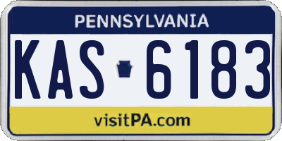 PA license plate KAS6183