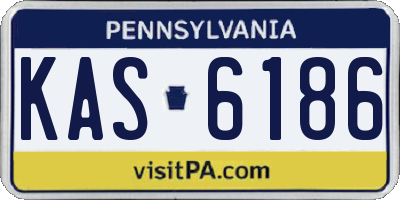 PA license plate KAS6186