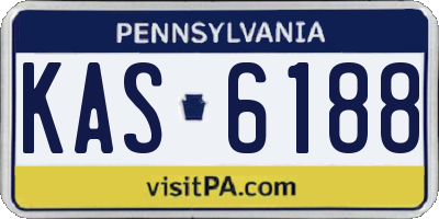 PA license plate KAS6188