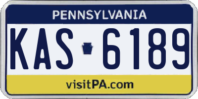 PA license plate KAS6189