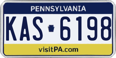 PA license plate KAS6198