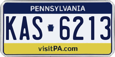 PA license plate KAS6213