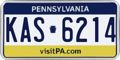 PA license plate KAS6214