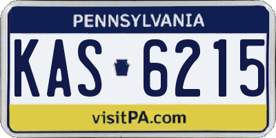 PA license plate KAS6215