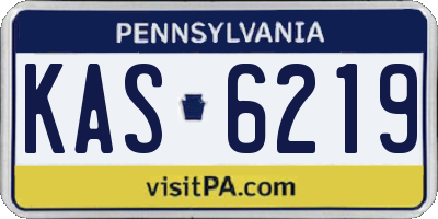 PA license plate KAS6219