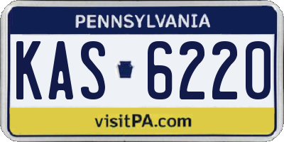 PA license plate KAS6220