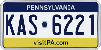 PA license plate KAS6221