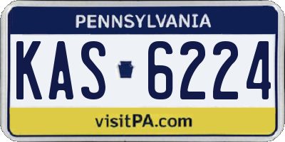 PA license plate KAS6224