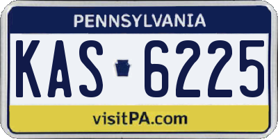 PA license plate KAS6225