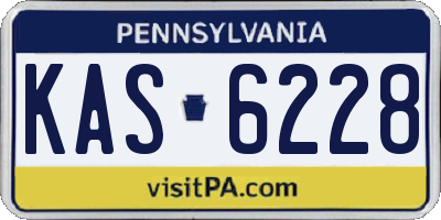 PA license plate KAS6228