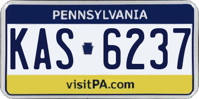 PA license plate KAS6237