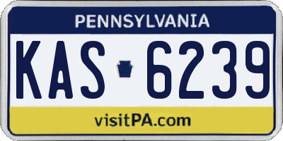 PA license plate KAS6239