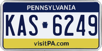 PA license plate KAS6249
