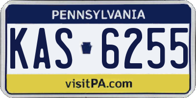 PA license plate KAS6255