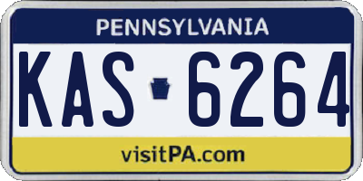 PA license plate KAS6264