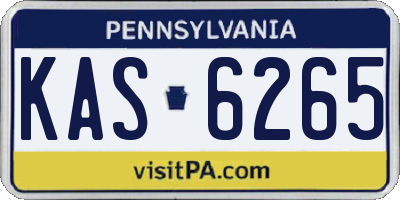 PA license plate KAS6265