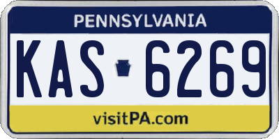 PA license plate KAS6269