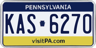 PA license plate KAS6270