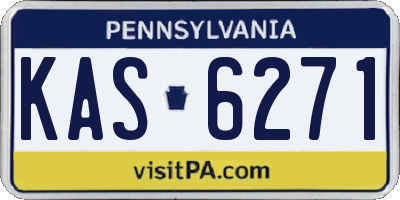 PA license plate KAS6271