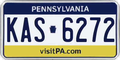 PA license plate KAS6272