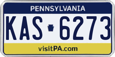 PA license plate KAS6273