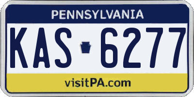 PA license plate KAS6277